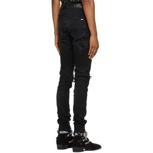 Amiri Black Old English Jeans